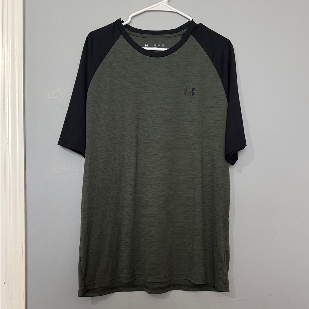 Under Armour Men's Olive and Black Short Sleeve Tee size XXL